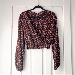 FLORAL TIE BACK CROP TOP